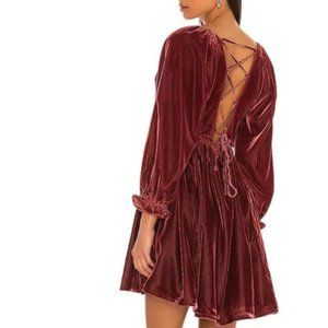 Free People - Daphne Velvet Sleeve Mini